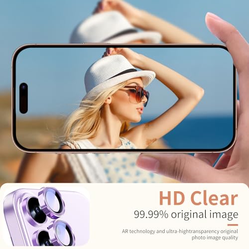 KEKBOXQ 2 Pack Camera Lens Protector for iPhone 17,iPhone 16 Plus/ 16 Tempered Glass Lens Screen Protector Camera Cover Metal Individual Ring for iPhone 16 Plus/16/17 5g 2025,Blue - image 2