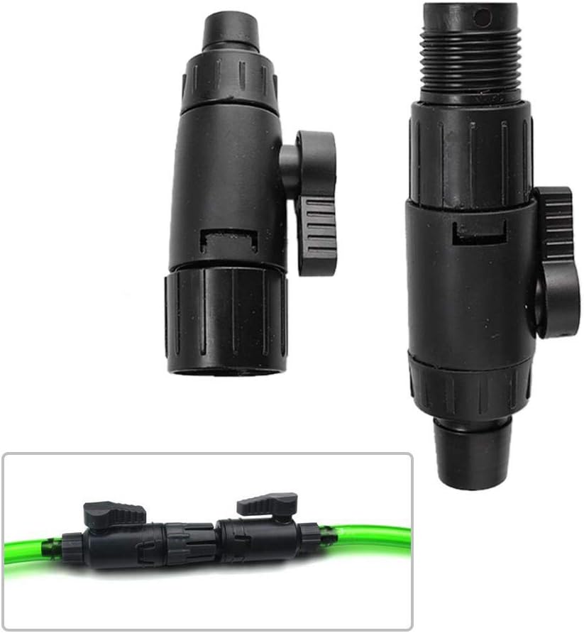 Pssopp Aquarium Hose Valve Pipe Valve Fish Quick Release Connector Aquarium WaterControl Valve Pipe Connector Adapter with Quick Release Handle(12 to 16mm)