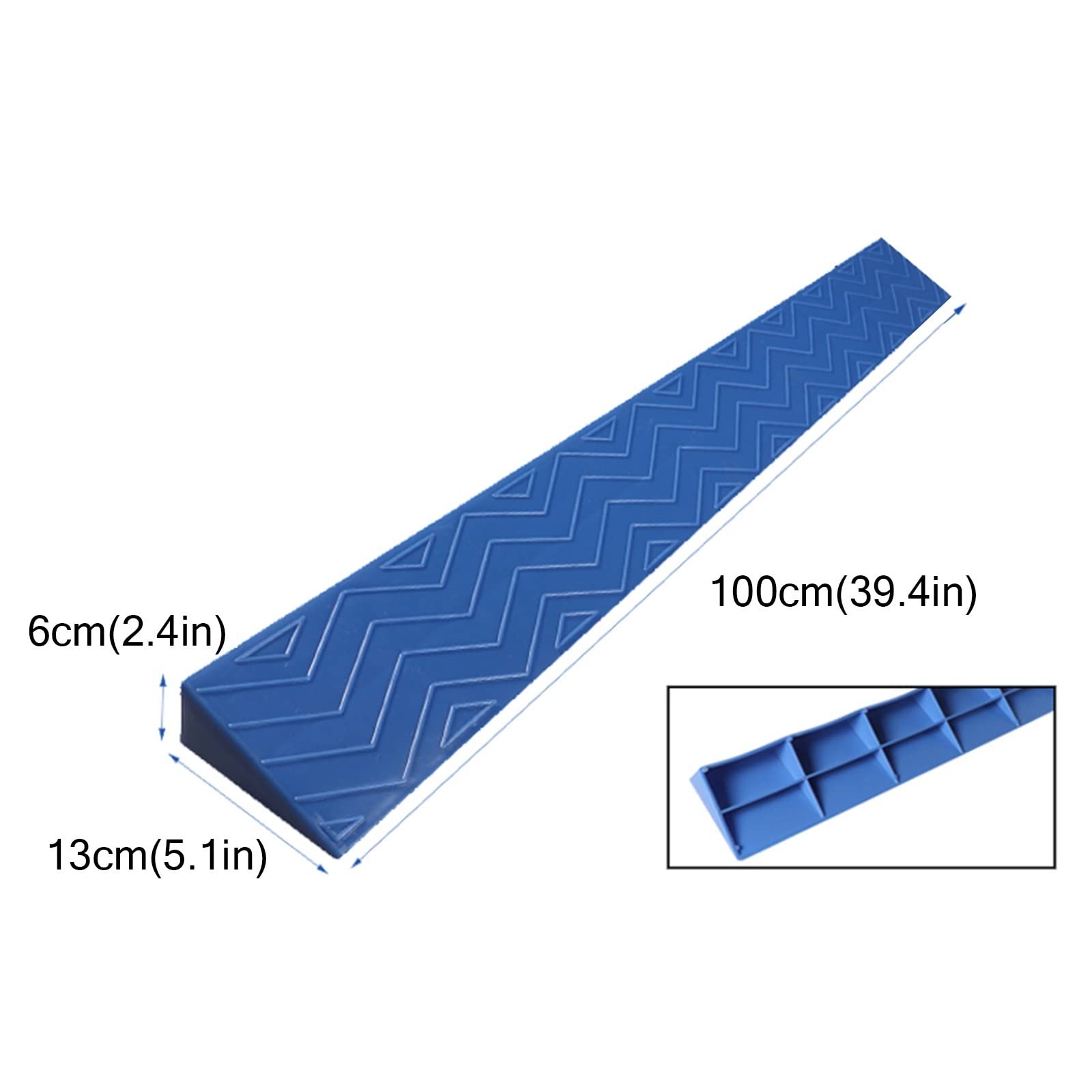 Generico Rampa Antiscivolo in plastica per sedie a rotelle per Porte e Scale - 6 cm, Blu. Rampa di Accesso per soglie, Adatta a Scooter per disabili e sedie a rotelle, sicura e Resistente, Ideale per