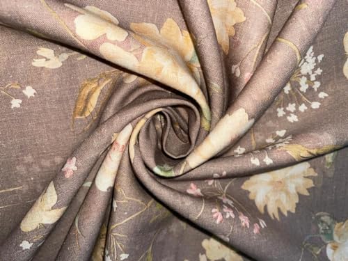 100% Linen Floral Print 44