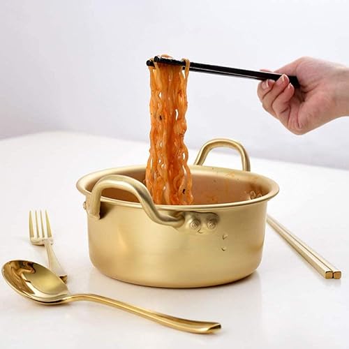 Miniatura 3 de qiuqiu Olla de fideos de aluminio para cocinar, olla de cocina de pasta, olla multifunción para el hogar y la cocina-7.9 in