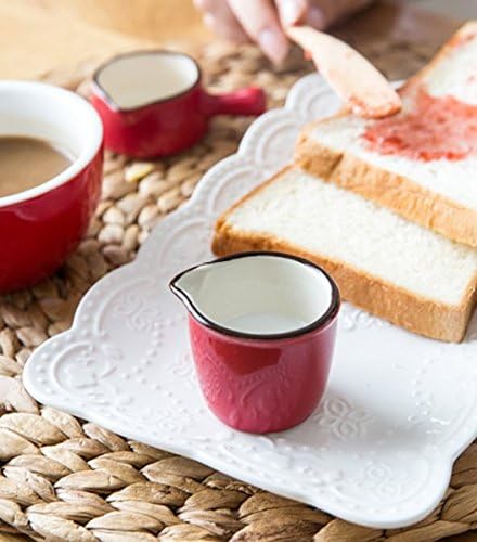 Miniatura 6 de CHOOLD Colorida mini crema de cerámica y jarra para servir, jarra de leche de café para cocina, 4 piezas (varios colores)
