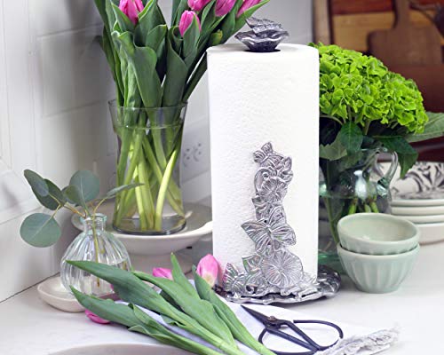 Arthur Court Aluminum Butterfly Garden Decorative Paper Towel Holder Metal Countertop 13 Inch Standing Tall #TOP3
