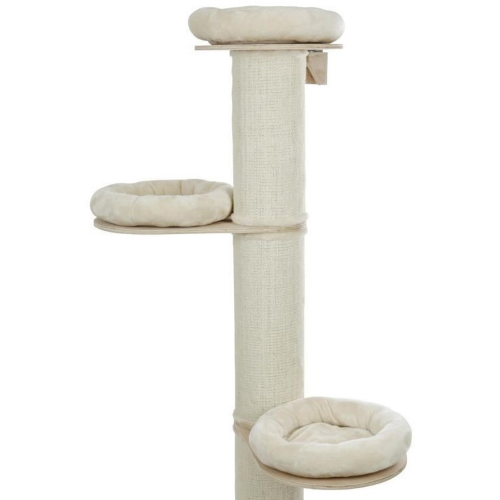 RL24 - Kratzbaum K2 – Katzenmöbel – Beige – Höhe 187cm | Katzenbaum mit 3 Plattformen & Plüschkissen – Katzenkratzbaum mit Sisalteppich an der Kratzsäule – Kratzstamm ø 22cm