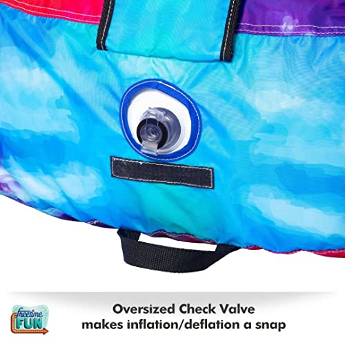 Freetime Fun Pool Lounger Inflatable Pool Floats For Adults Tanning Pool Float Lounge Chair 70Inx40In Heavy Duty Nylon Pool Raft 2In1 Convertible Chair And Lounger - Floats For Swimming Pool #TOP6