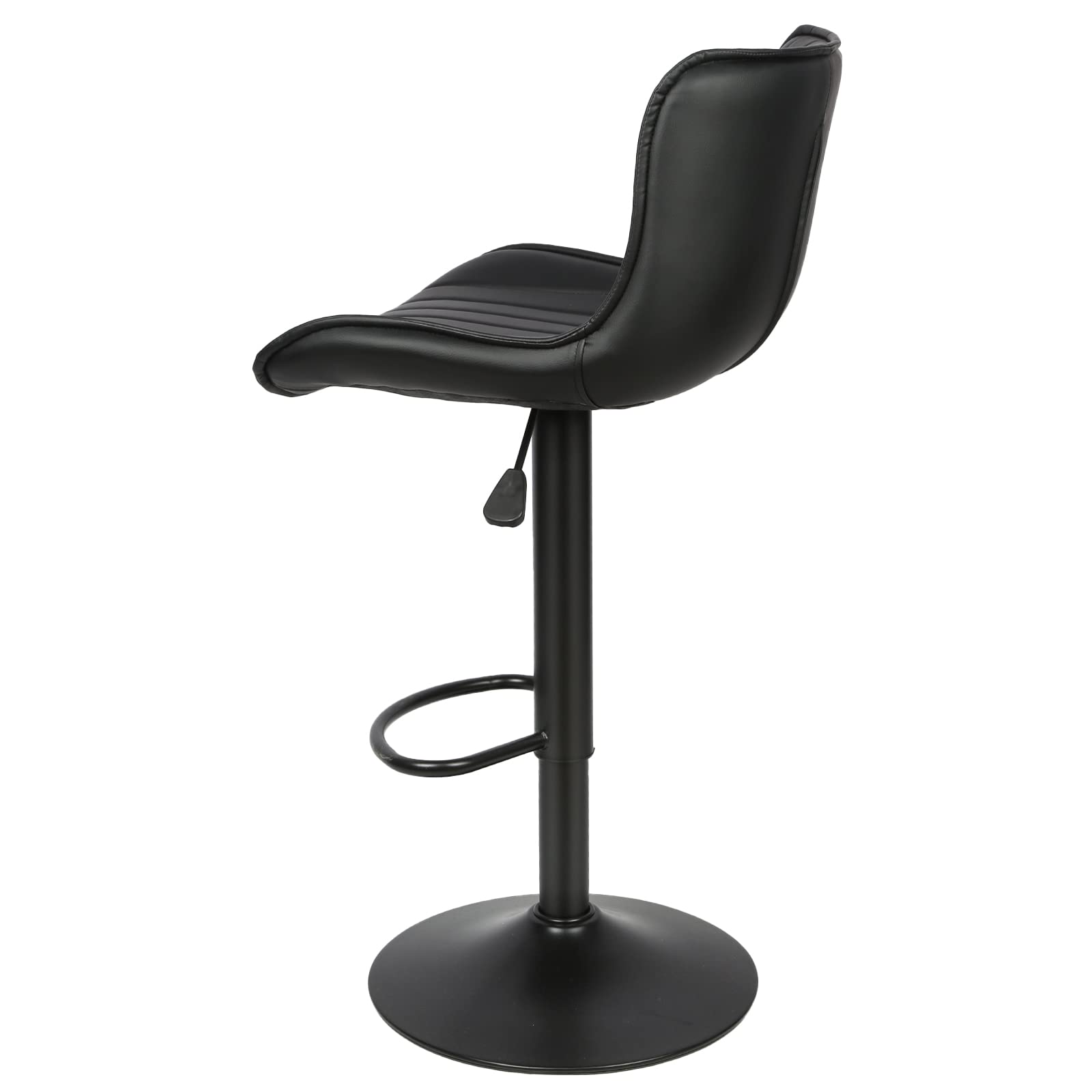 LANTUS Tabourets de Bar Lot de 4 pivotant- Lot de 4 chaises de Bar réglable, Réglable en Hauteur et Rotative à 360°,Robuste et Ultra Silencieux-4pc-B Noir Pur