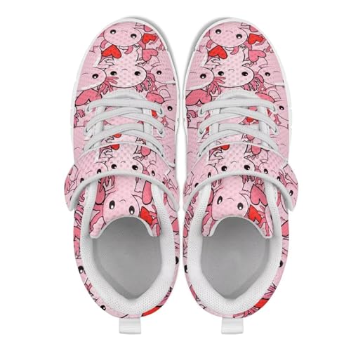 Cute Axolotl Athletic Sneaker for Girls Boys Hiking Shoes Non Slip Tennis Fitness Walking Sneakers2