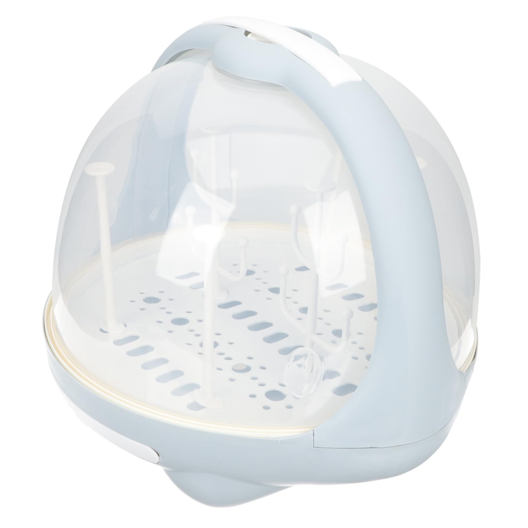 VICASKY Organizador de Biberones para Bebés Material Seguro y Resistente PP, Caja de Biberones Multi-función Azul para Secar y Almacenar en Cocina