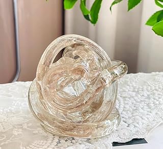 DECRZPB Figura de Bola de Vidrio soplado Hecha a Mano con Forma de línea de bobinado y Esmalte de Colores pisapapeles de Vidrio soplado Adornos de Mesa decoración del hogar