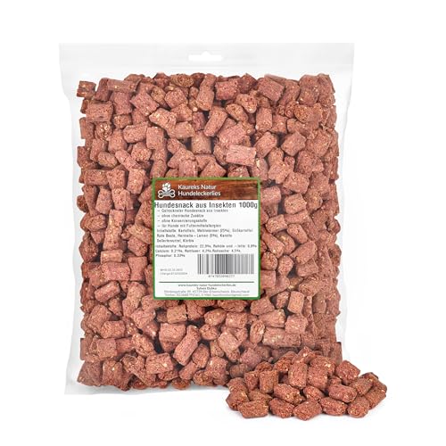 Kaureks Natur Hundeleckerlies, Hundesnack Insekten 1000g für alle Hunde, Traningssnack, Dog Snack