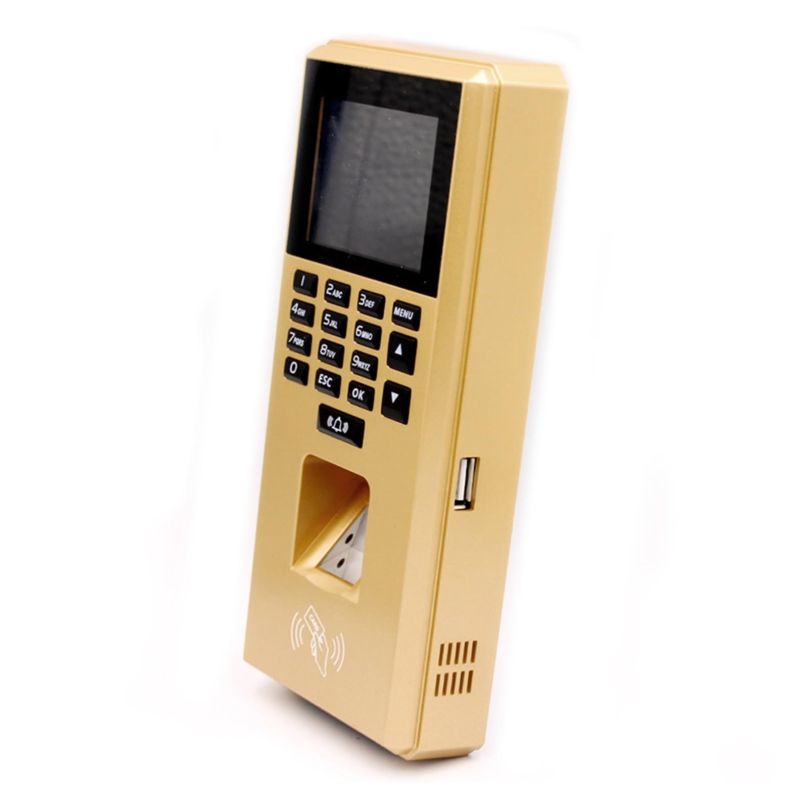 CVFRDD Biometric Fingerprint 125Khz Time Attendance Access Control Keypad Electronic USB Time Clock Recorder Attendance Machine(Blu)