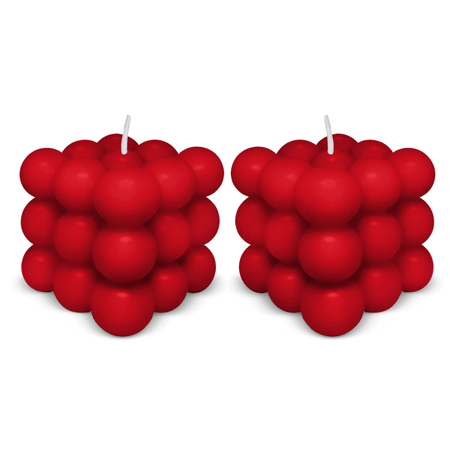 Shraddha CreationBubble Shape Wax Scented Decorative Candle, Pack of 2, Rose