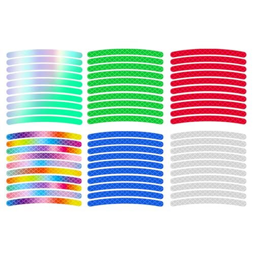 10PCS防水反射テープユニバーサルリムスティッカー自転車のオートバイ用の反射ホイール