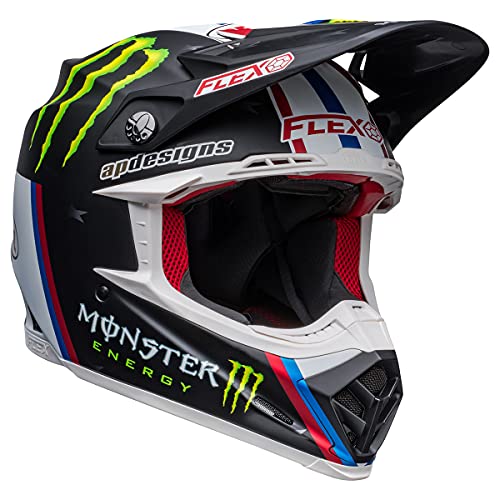 Bell Moto-9S Flex Helmets (Tomac Replica 22 Matte Black/White - Large) #TOP26