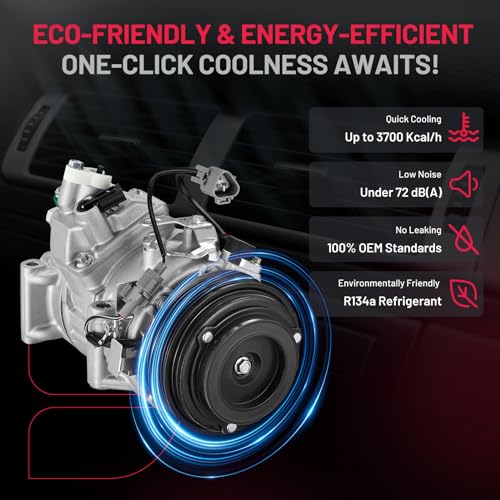 BDFHYK Air Conditioning A/C Compressor with Clutch Compatible with Toyota Avalon 2013-2018, Camry 2012-2017, Sienna 2011-2016, Highlander 2011-2013, Compatible with Lexus ES350 2013-2018, RX350 10-15