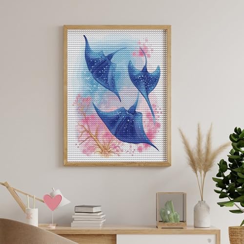 Kits de pintura de diamantes de animales marinos contra el estr[strong]é[/strong]s: arte con cuentas para adultos 5