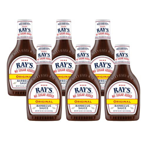 Sweet Baby Ray’s No Sugar Added Original Barbecue Sauce (18.5 Ounce , Pack of 6)