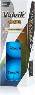 Volvik Vivid Matte Blue Golf Balls - 3 Ball Sleeve