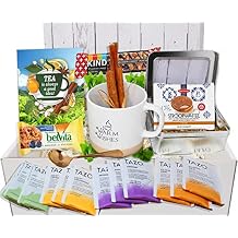 Perfect TEA LOVERS mom or grandma gift, Tazo tea bags, Mug, Cookies, Honey, cinnamon, GET WELL SOON, thinking of you or thank you care package gift basket
