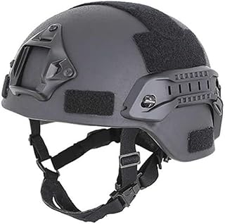 Casque Pare-balles Adapté À Un Tour De Tête De 55 À 60cm, Mich 2000 NIJ IIIA 3A, Casque Balistique À Coupe Haute (Color : BK, Size : 1pcs)