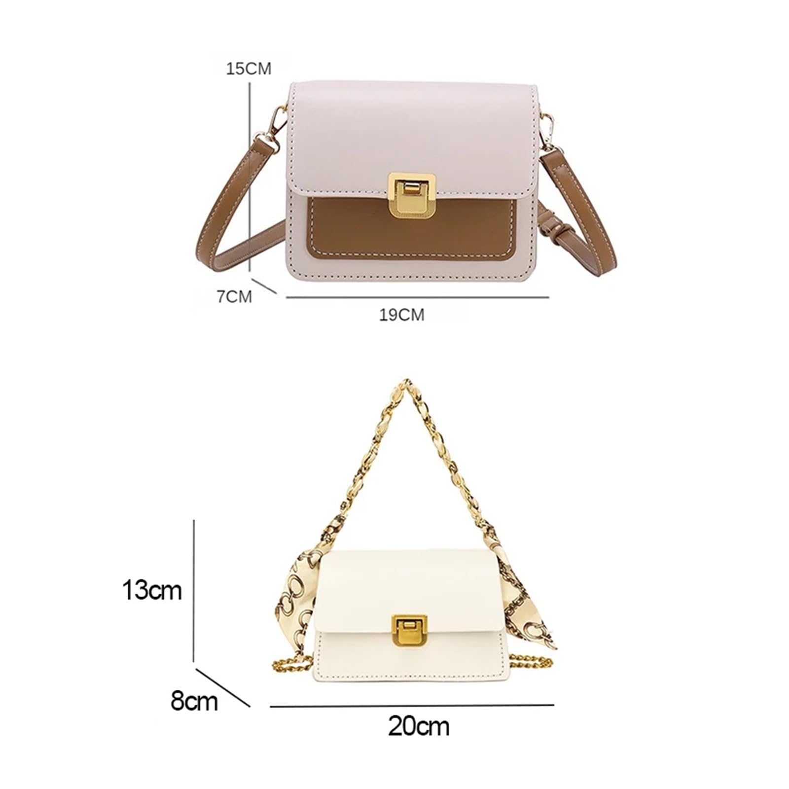 Juego de bolsos hechos a mano, costura a, artesanía cuero, kit bricolaje, fabricación, caja cuadrada, material | Num1 White