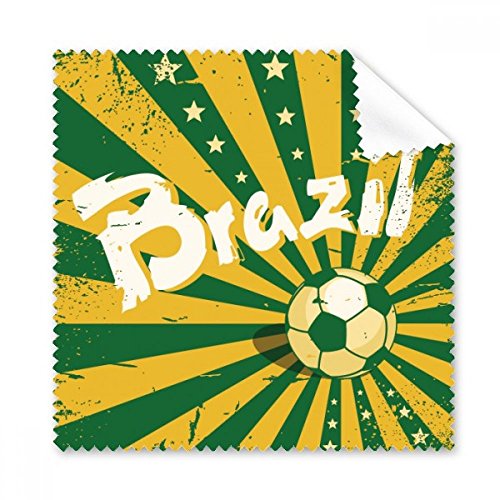 Cadeau football Brésil lot de chiffons de nettoyage colorés pour supporters