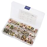 Ejoyous U-Mutter-Clips-Set, Befestigungselemente aus Kohlenstoffstahl für Automobile und Motorräder, Hochfest, Rostbeständig, 60-teiliges Sortiment für Armaturenbrett und Türverkleidung