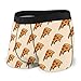 Herren-Boxershorts mit k&ouml;stlichem Pizza-Muster, bedruckte Unterw&auml;sche, Stretch-Boxershorts mit Tasche, Schwarz , XXL
