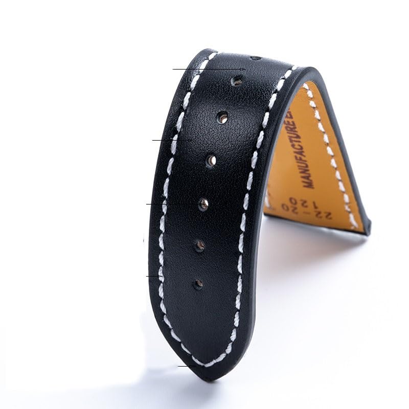 Sangle de montre en cuir robuste pour chronographe Avenger Blackbird aviation
