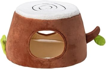 Cat Nest Cartoon Tree Stump Shaped Cat House Multifunctional and Interesting Tree Hole Cat House Universal for All Seasons Suitable for Small and Medium Pets S
