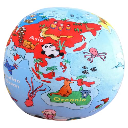 Oreiller globe en peluche douce oreiller de terre amusant pour enfants