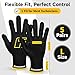TECKWRAP Vinyl Wrap Gloves for Car Wrapping & Window Tinting, Cut-Resistant Anti-Static Work Gloves for Installers, Flexible Fit for DIY, Gardening & Home Repairs, Black – 5 Pairs (10 Gloves)