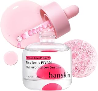 Hanskin PDRN Hyaluron Glow Serum - 200,000ppm Pink Lotus Vegan PDRN | Intensive Hydrating Glow Ball Essence for Glass Skin, Plumping & Firming | Korean Skincare 1.01 fl. oz.