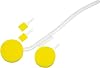 PERFORMANCE HEALTH Long Handle Bath Brush & Sponge – Lightweight Body Washer with Extended Reach for Shower or Bath – Gentle on All Skin Types – 2-in-1 Design with Extra Sponge Heads – Yellow