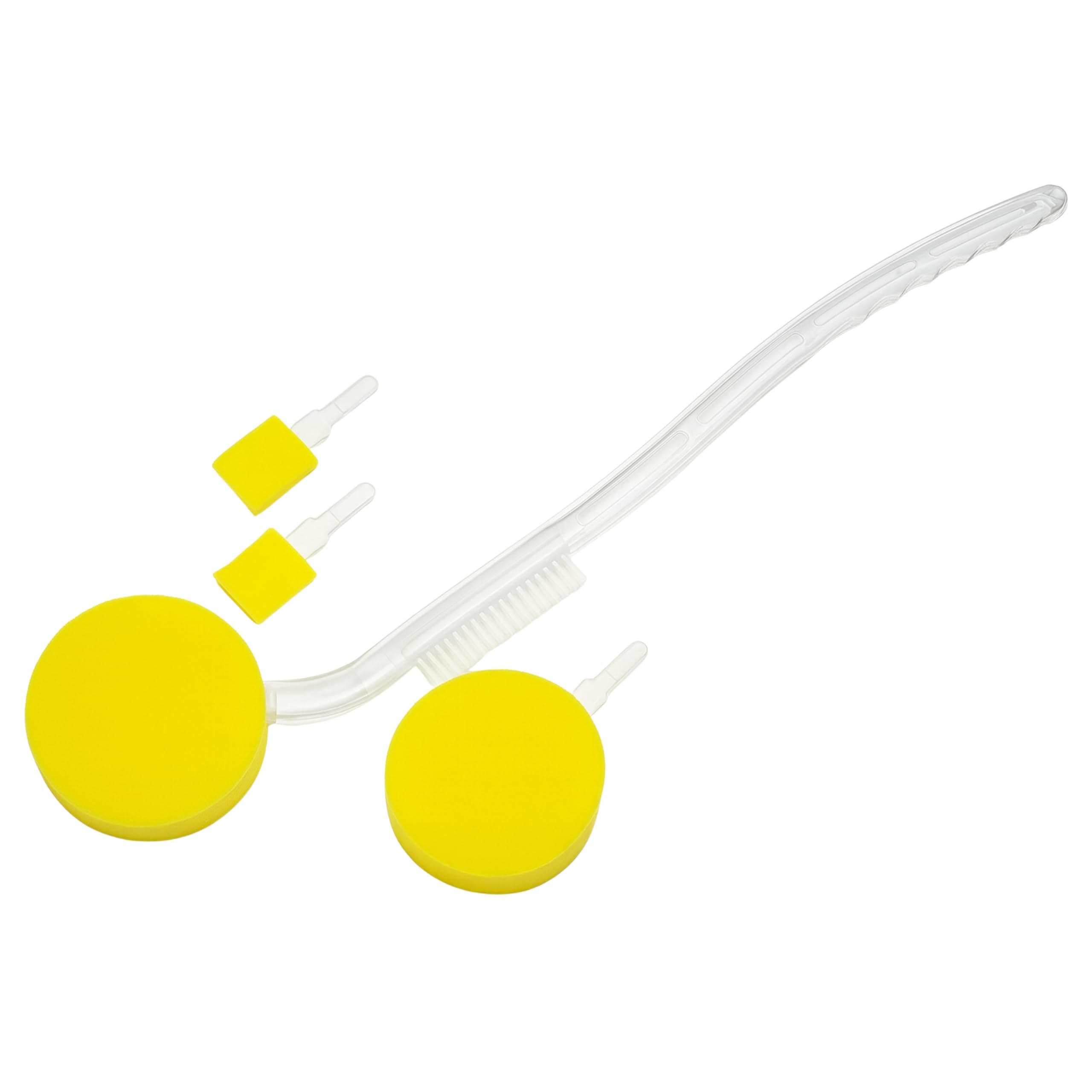 Patterson Medical Esponja con mango largo, cepillo y 2 esponjas para limpieza de dedos del pie