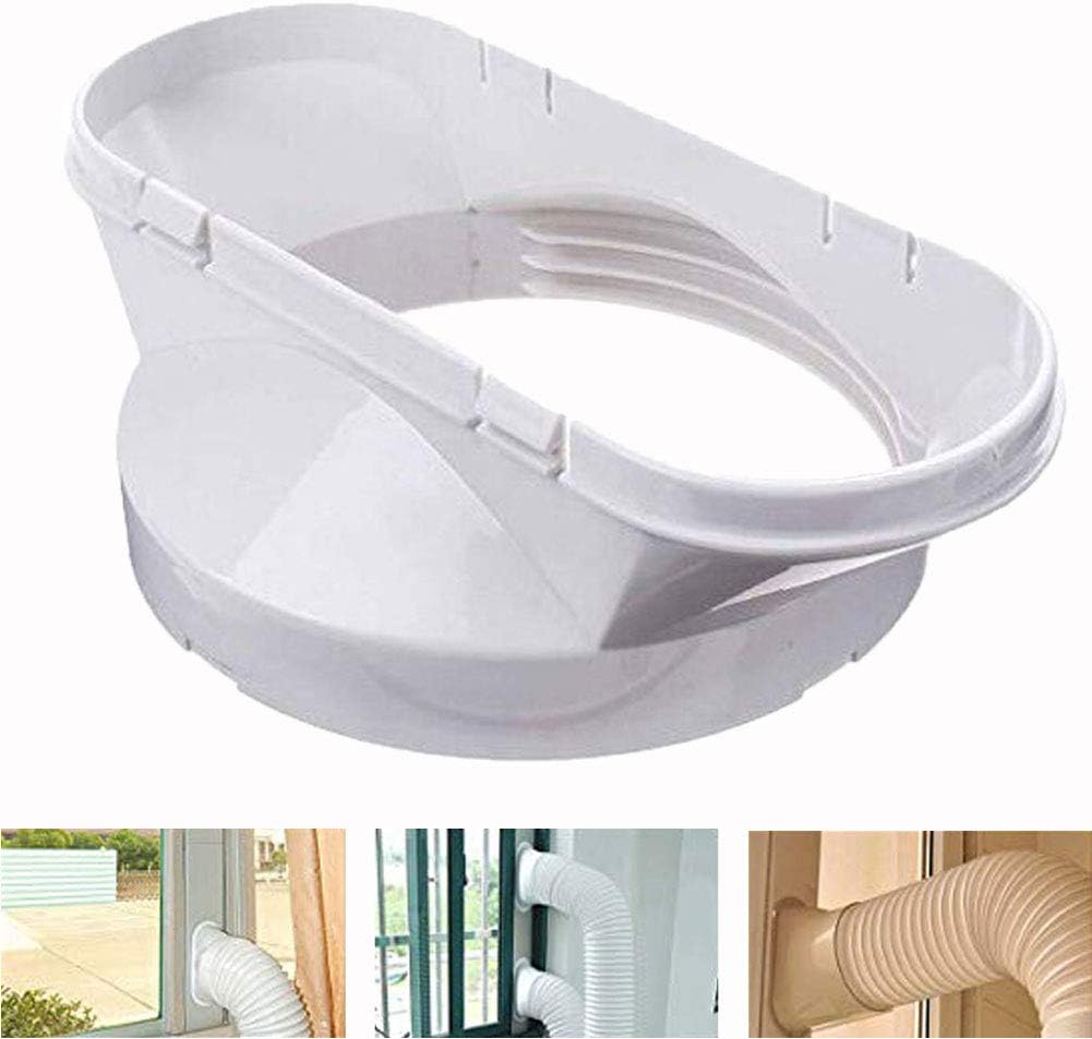 Exhaust Hose Connector. 13cm Portable Air Conditioner Window Plate Exhaust Hose Connector Duct Adapter