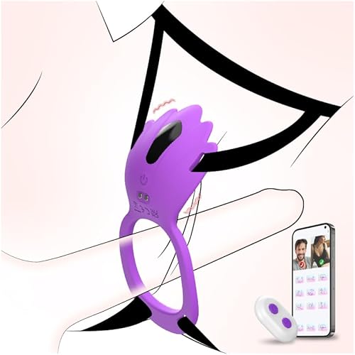Adult Sex Toys Wearable Panty Vibrator,Female Sex Toy with 9 Vibration Modes,Vibrating Penis Ring Clitoral Stimulator,Couple Sex Toy with APP Remote Control Vibrators for Women Men Sexual (Violet)