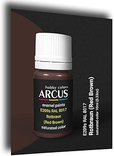 Arcus 209 Enamel paint. Wehrmacht. RAL 8017 Rotbraun (Red Brown) 10ml