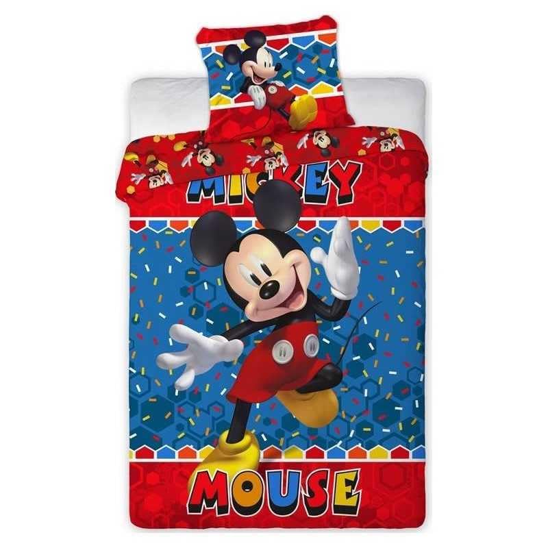 arlis Parure de Couette Mickey Disney - 1 Housse de Couette 140x200 + 1 taie 63x63cm (Parure de lit Mickey - D)
