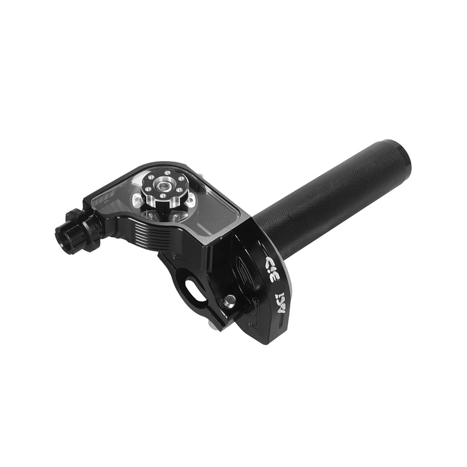 Empuñaduras Manillar Funda De Goma para Manillar De Motocicleta, Acelerador Universal, Empuñaduras Giratorias, Manillares, Motocicleta, Ciclomotor Y Scooter(Vivid Black 2)