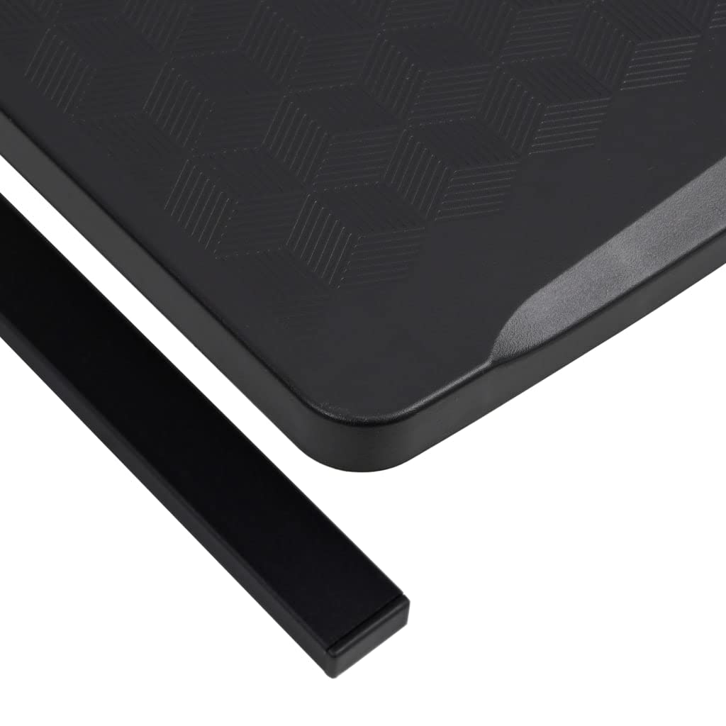 Homgoday Supporto per monitor nero, 37 x 28 x 11,5 cm, supporto da scrivania per monitor e laptop