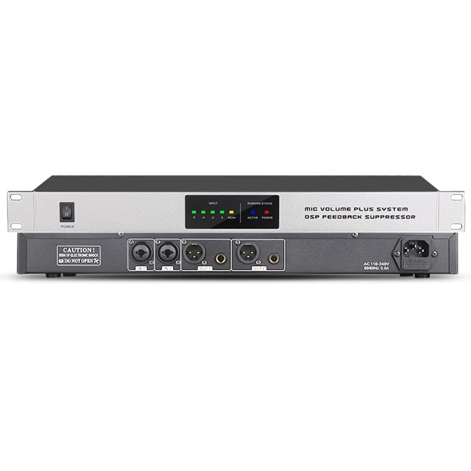 Soppressore di Feedback Professionale, Processore Audio Digitale Anti-Wobble, Effettore KTV in Stadio Microfono, Effettore Microfonico per Palco KTV