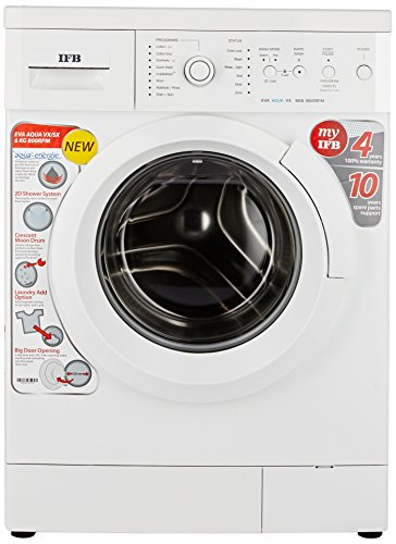 Image of IFB 6 kg Fully-Automatic Front Loading Washing Machine (Eva Aqua VX, White, Inbuilt Heater, Aqua Energie water softener)