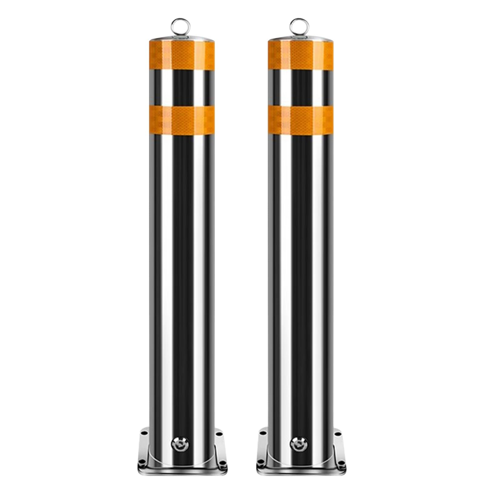 Tragbare Parkpoller 2 Stück, abnehmbare Sicherheitsstangen mit reflektierenden Streifen für Auffahrt Verkehrskontrollbarriere