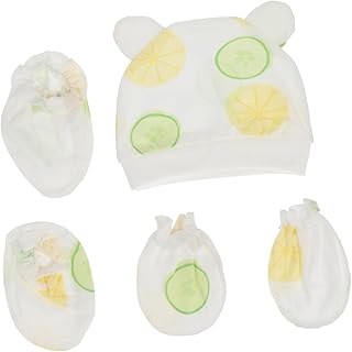 2 Conjuntos De Luvas De Chapéu Conjunto De Luvas Recém-Nascidas Para Meninos Sem Arranhões Luvas De Bebê Chapéu De Bebê Bonitos Conjuntos De Chapéus De Bebê Meninos Bonés Chapéu