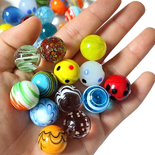 image for DSHMIXIA 42pcs Marbles for Kids Enthusiasts 0.63 inch Small Handmade G