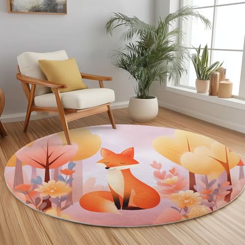 Tapis de chambre renard en velours corail doux et résistant 80 cm - 4