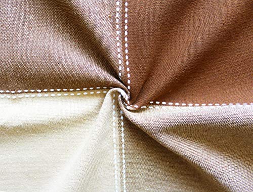 Image of AIRWILL 100% Cotton Square Table Cover for Dining Table | Premium Washable Table Cloth | Soft Durable Fabric for Home Kitchen Restaurant & Coffee Table (Brown, 6 Seater)
