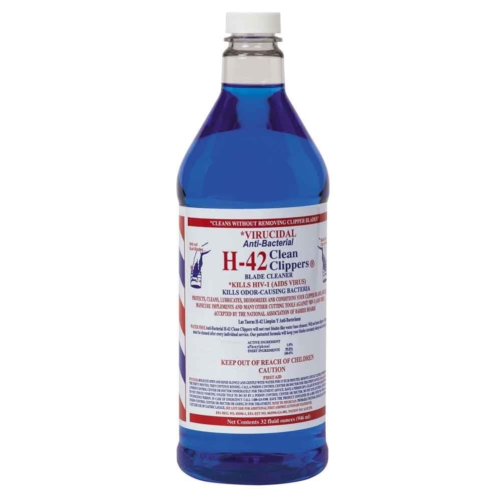 Clipper and Blade Cleaner Groomer Stylist Barber Cleans, Lubricates and Deodorizes (32 oz Bottle)