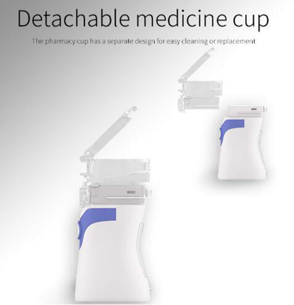 Mini portátil de vapor inhalador máquina de mano humidificador vaporizador de aire fresco Viajes niebla inhalador para Adultos y Niños,Gris